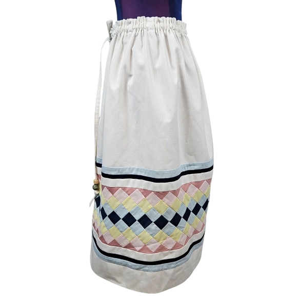 Owen Ridge Swedish Diamond Patchwork Midi Skirt One Size Women's P64 - Picture 4 of 8